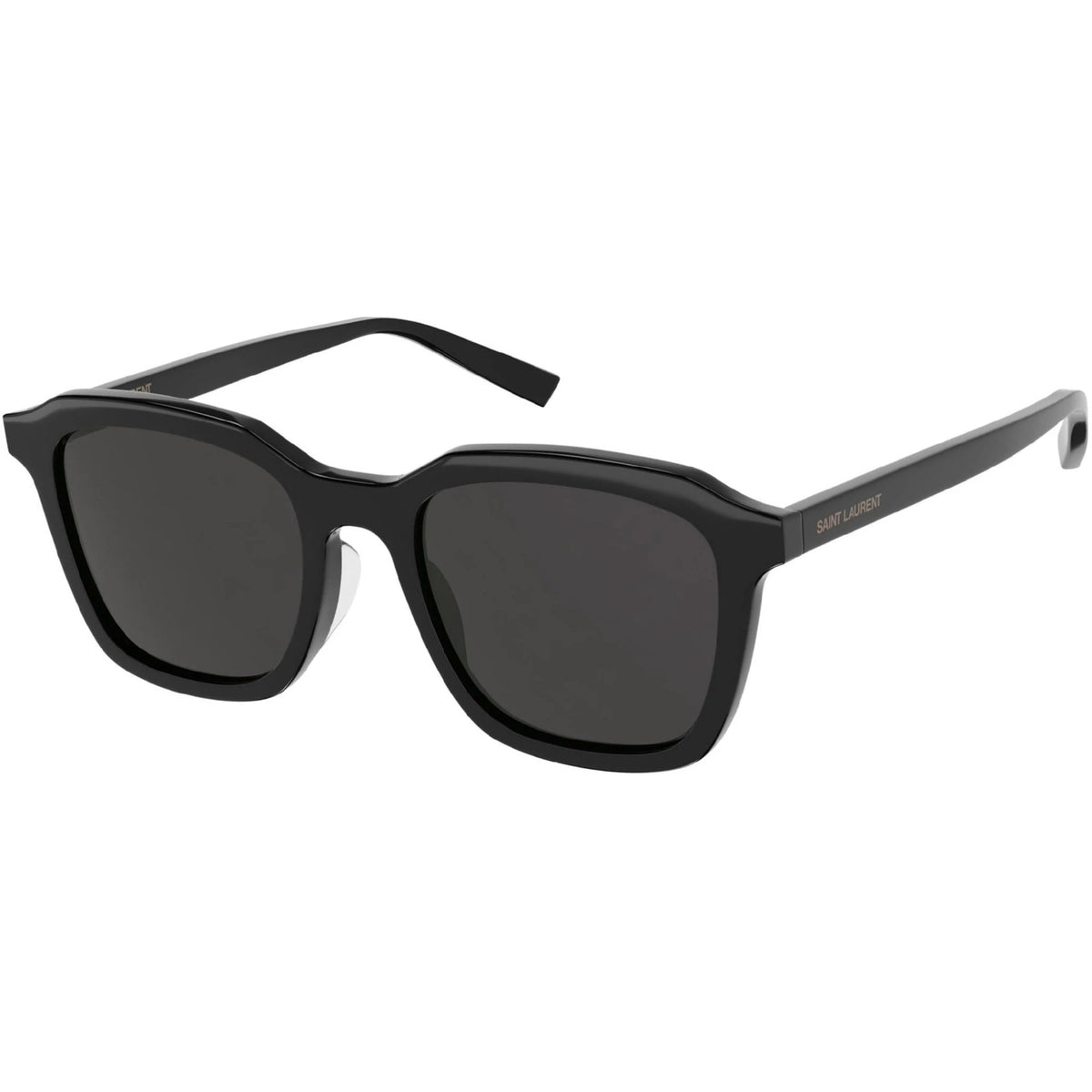 Saint Laurent Unisex Sunglasses Spring Summer 2021 Black Black CR 39 CR 39 Shiny SL 457 001