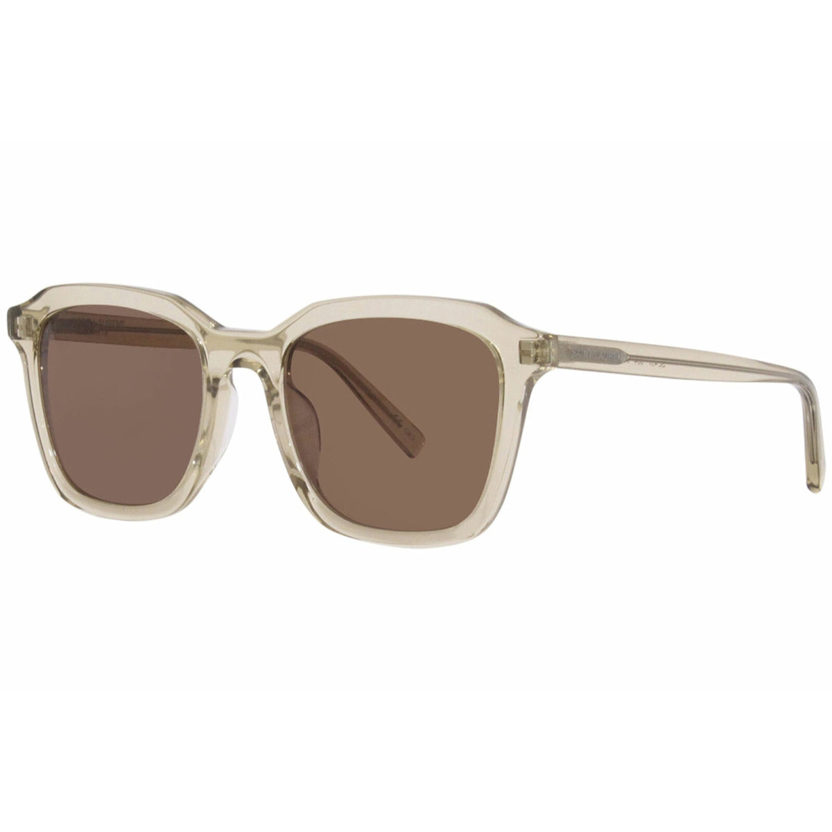 Saint Laurent Unisex Sunglasses Spring Summer 2021 Yellow Brown CR 39 CR 39 Light SL 457 004