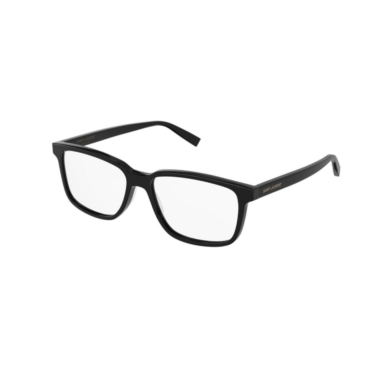 Saint Laurent Men's Sunglasses Spring Summer 2021 Black Transparent Demo Lens Demo Lens Shiny SL 458 004