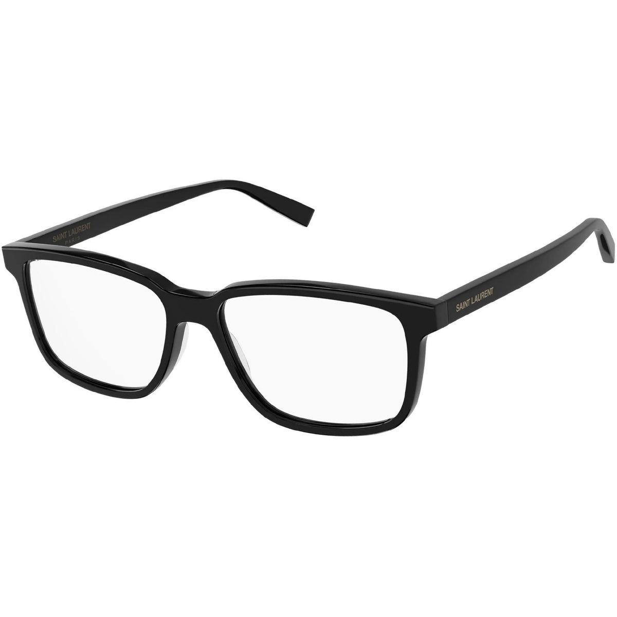 Saint Laurent Men's Sunglasses Spring Summer 2021 Black Transparent Demo Lens Demo Lens Shiny SL 458F 001