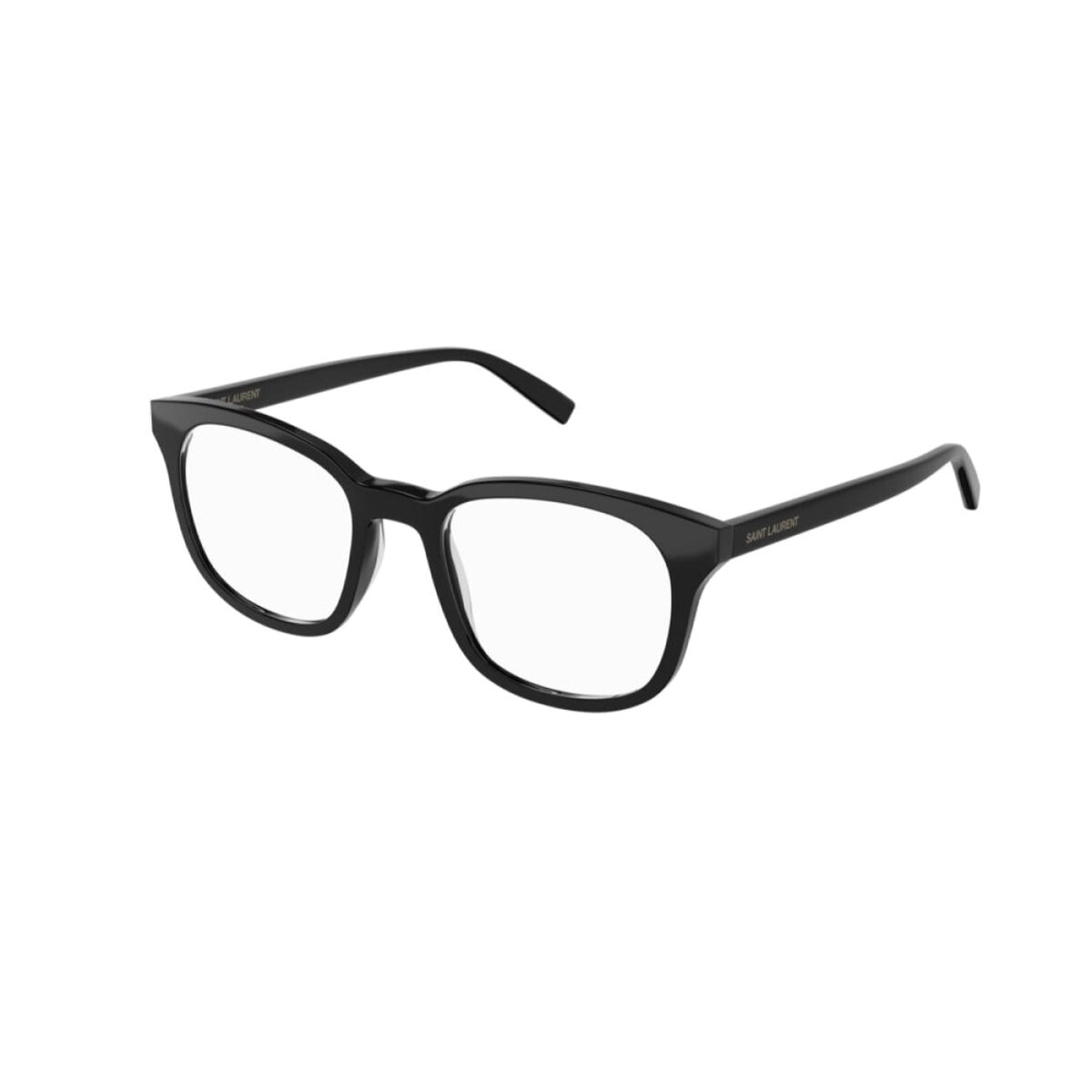 Saint Laurent Men's Sunglasses Spring Summer 2021 Black Transparent Demo Lens Demo Lens Shiny SL 459 001