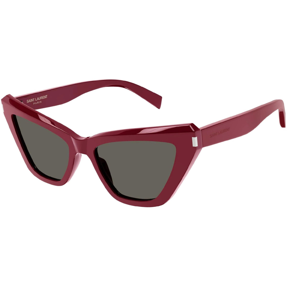 Saint Laurent Women's Sunglasses Fall Winter 2021 Red Grey Nylon Nylon Shiny SL 466 003
