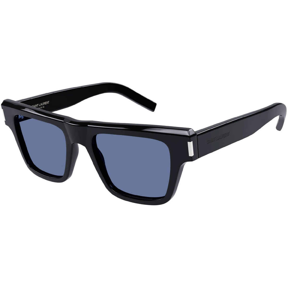 Saint Laurent Men's Sunglasses Fall Winter 2021 Black Blue Nylon Nylon Shiny SL 469 005