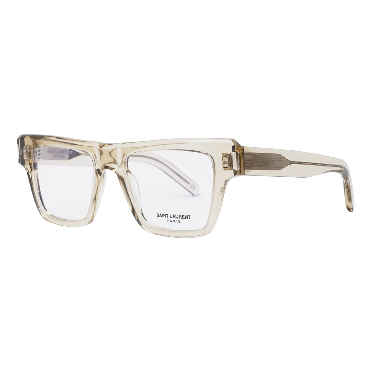 Saint Laurent Men's Sunglasses Fall Winter 2021 Yellow Transparent Demo Lens Demo Lens Light SL 469 OPT 004