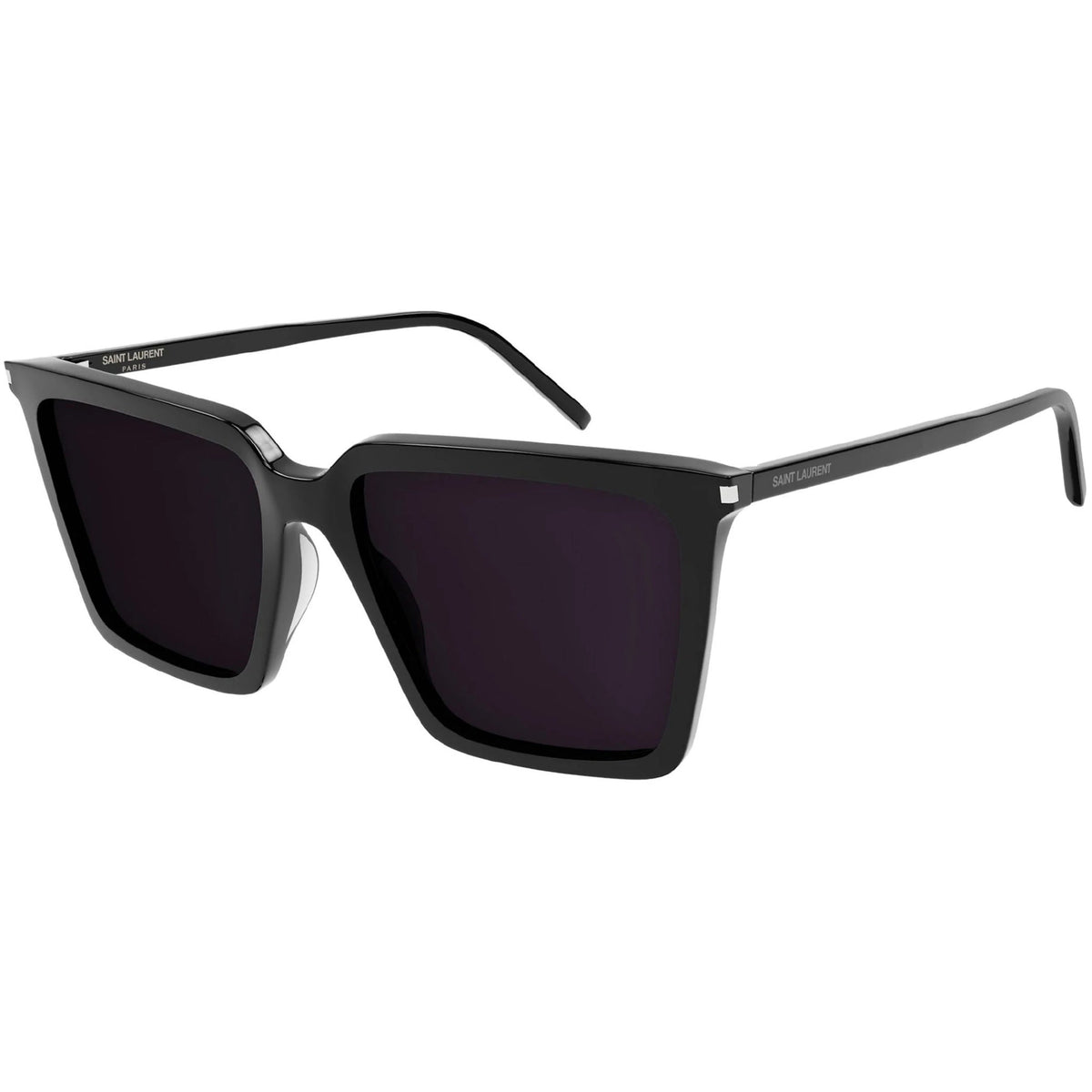 Saint Laurent Women's Sunglasses Fall Winter 2021 Black Black Nylon Nylon Shiny SL 474 001