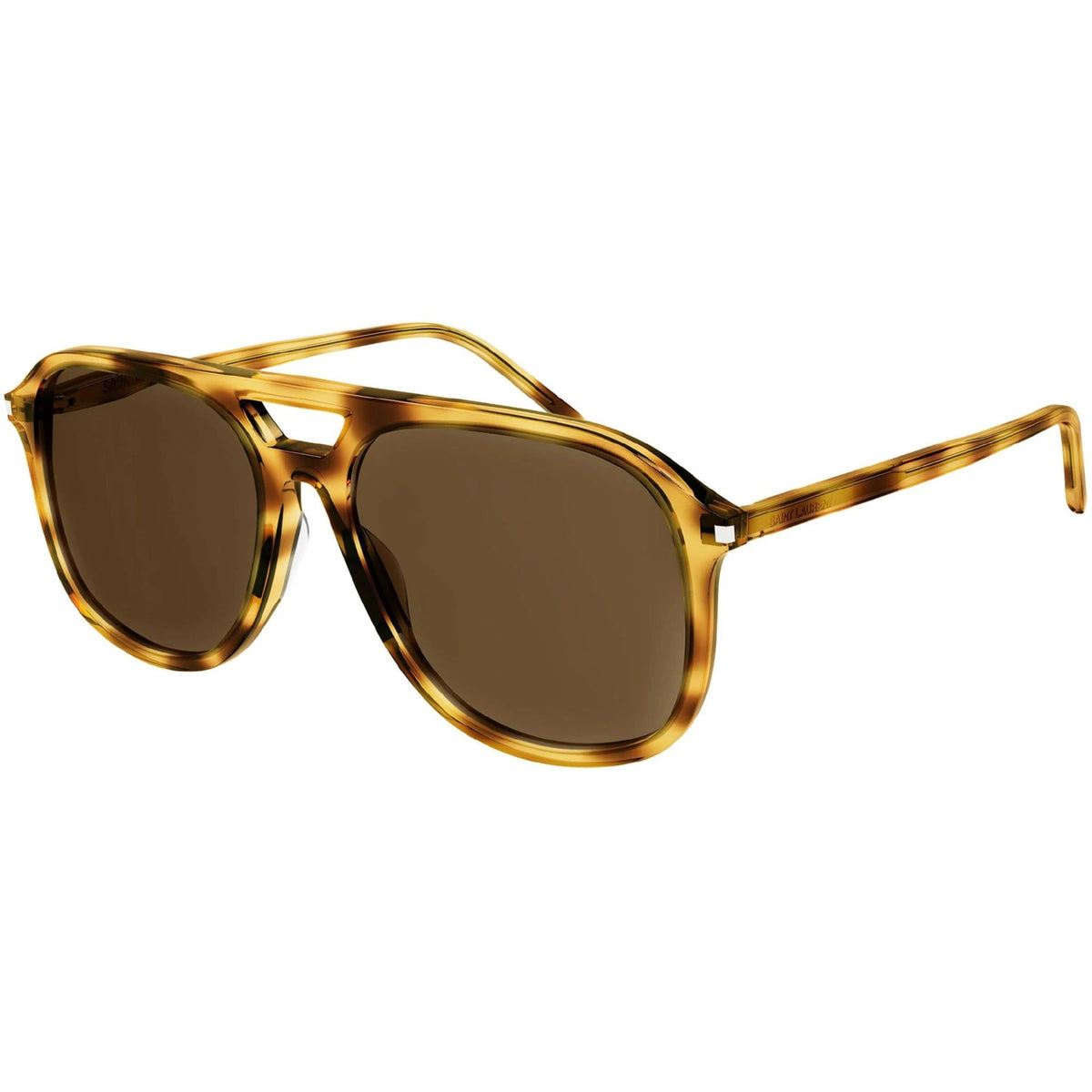 Saint Laurent Men's Sunglasses Fall Winter 2021 Havana Brown Nylon Nylon Yellow SL 476 003