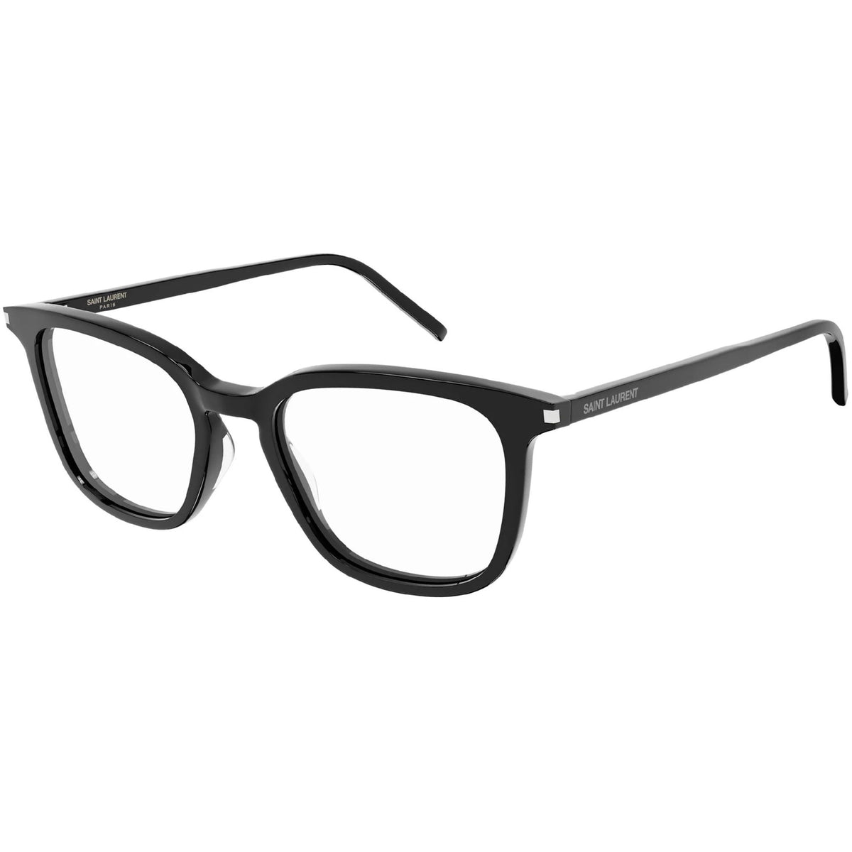 Saint Laurent Men's Sunglasses Fall Winter 2021 Black Transparent Demo Lens Demo Lens Shiny SL 479 001