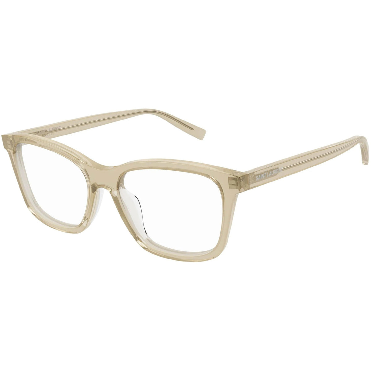 Saint Laurent Women's Sunglasses Fall Winter 2021 Yellow Transparent Demo Lens Demo Lens Light SL 482 003