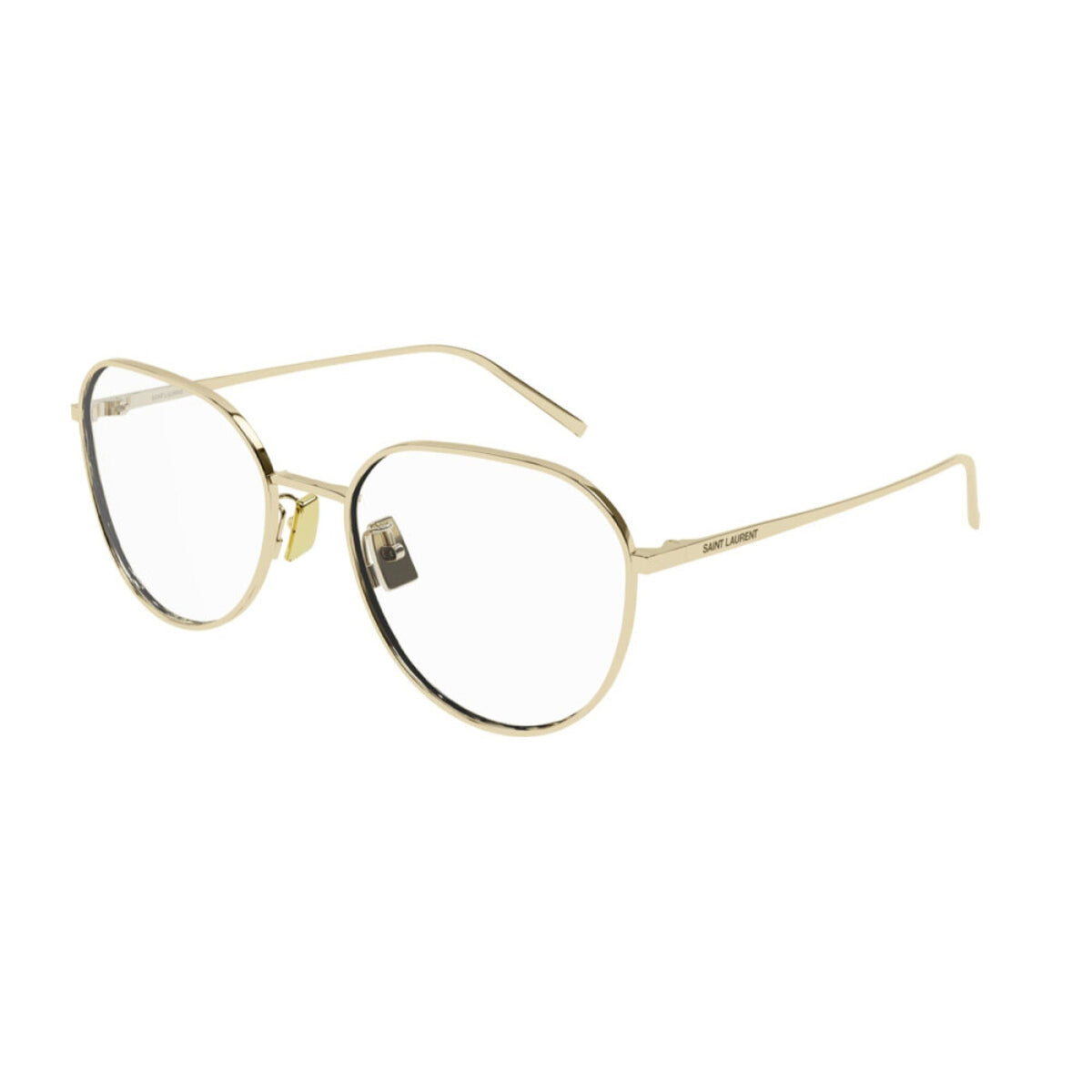 Saint Laurent Women's Sunglasses Fall Winter 2021 Gold Transparent Demo Lens Demo Lens Light SL 484 003