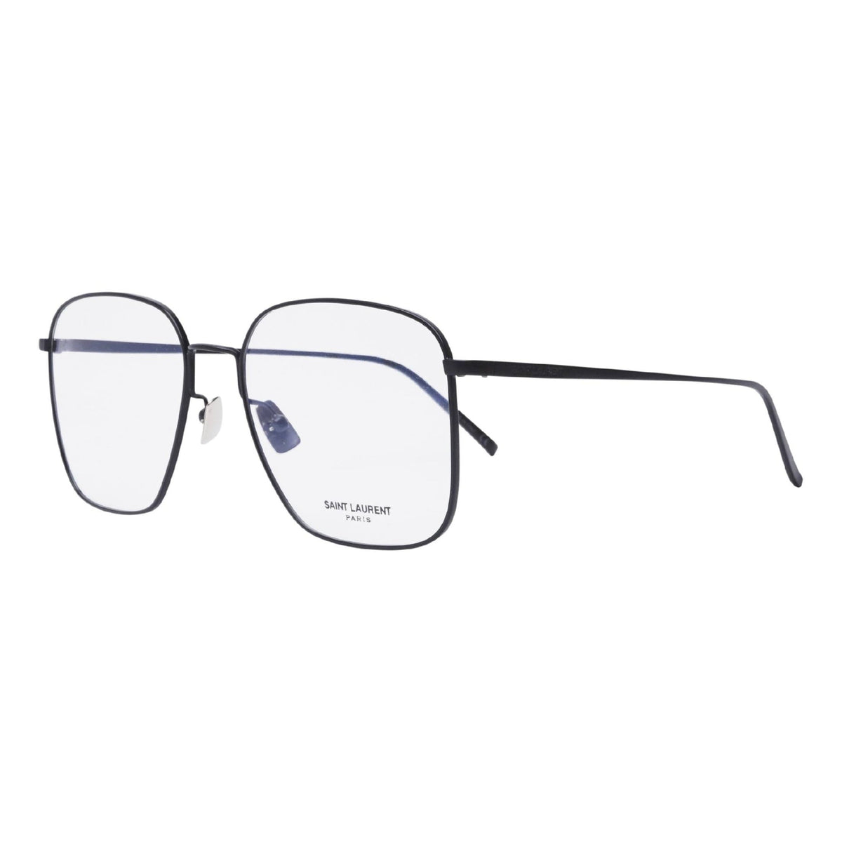 Saint Laurent Unisex Sunglasses Fall Winter 2021 Black Transparent Demo Lens Demo Lens Matte SL 491 004