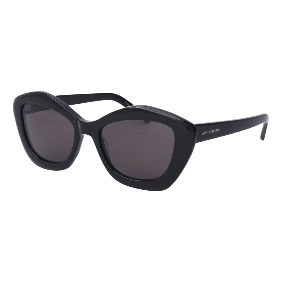 Saint Laurent Women's Sunglasses Spring Summer 2021 Black Black Nylon Nylon Shiny SL 68 001