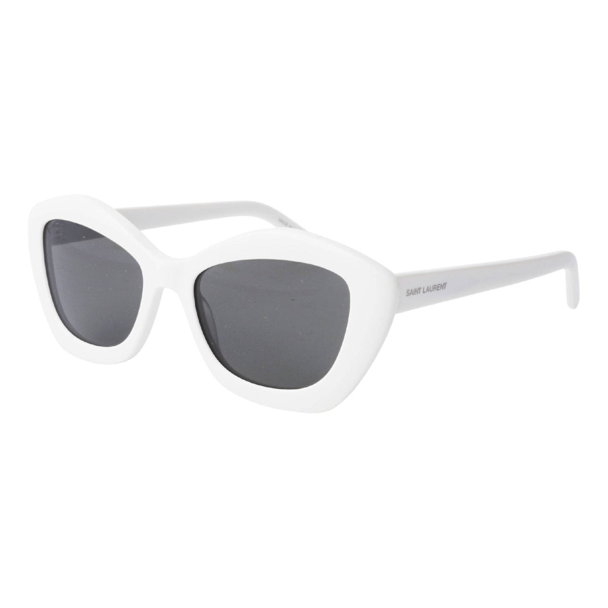 Saint Laurent Women's Sunglasses Spring Summer 2021 Ivory Grey Nylon Nylon Shiny SL 68 004