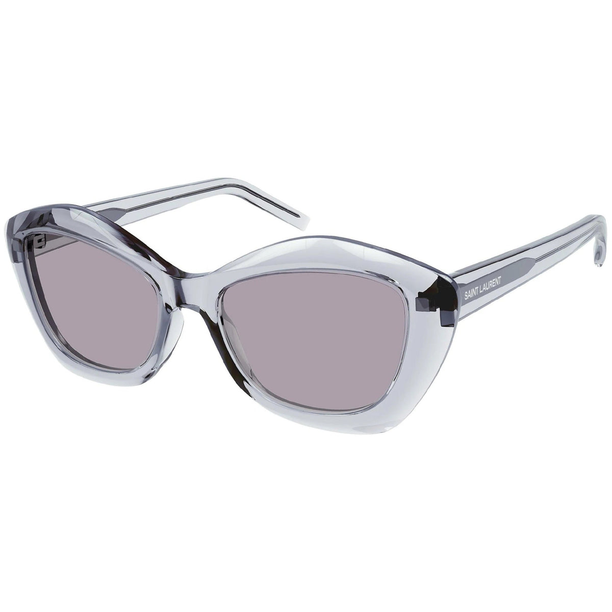 Saint Laurent Women's Sunglasses Spring Summer 2022 Grey Violet Nylon Nylon Transparent SL 68 011