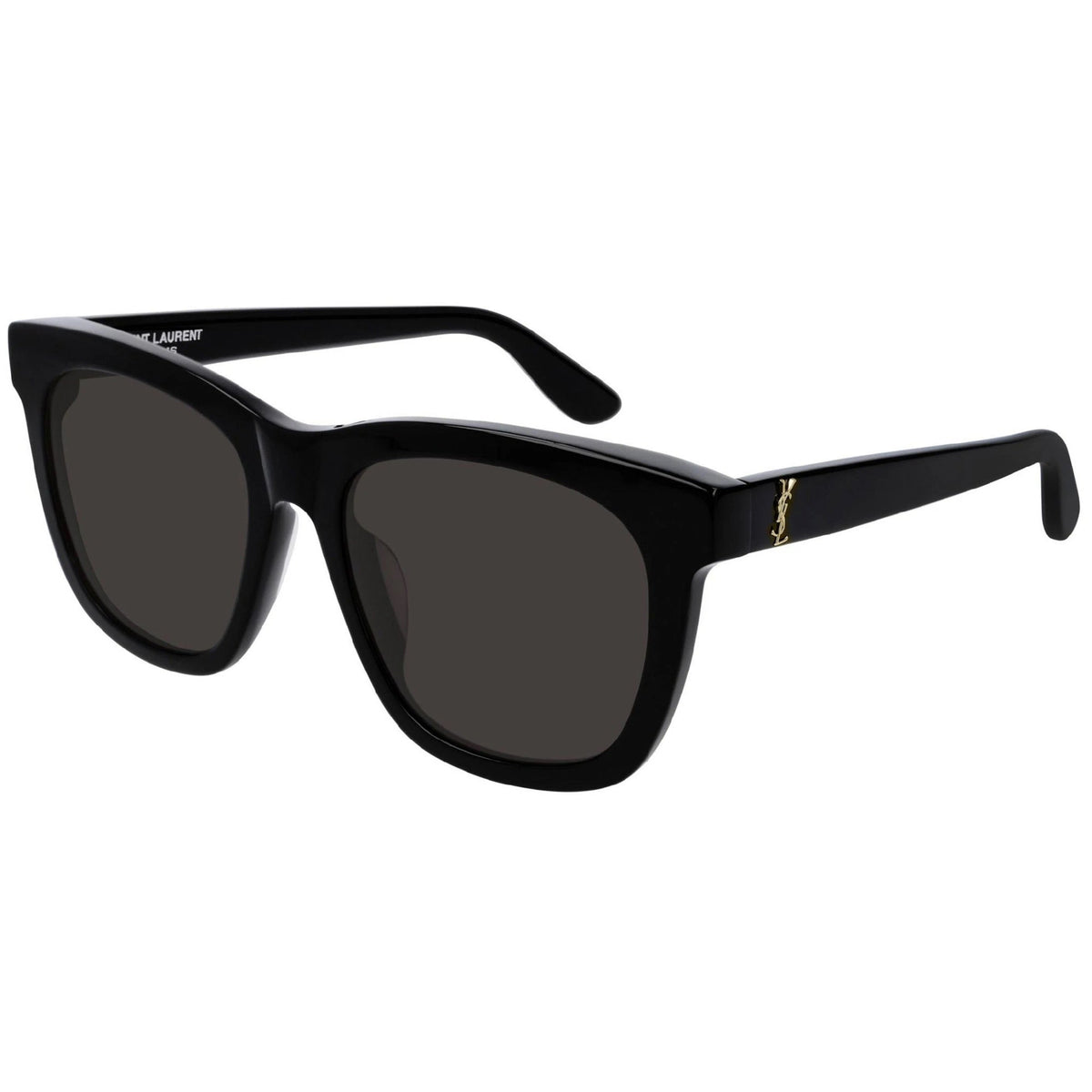 Saint Laurent Unisex Sunglasses Spring Summer 2018 Black Black Nylon Nylon Shiny SL M24K 005