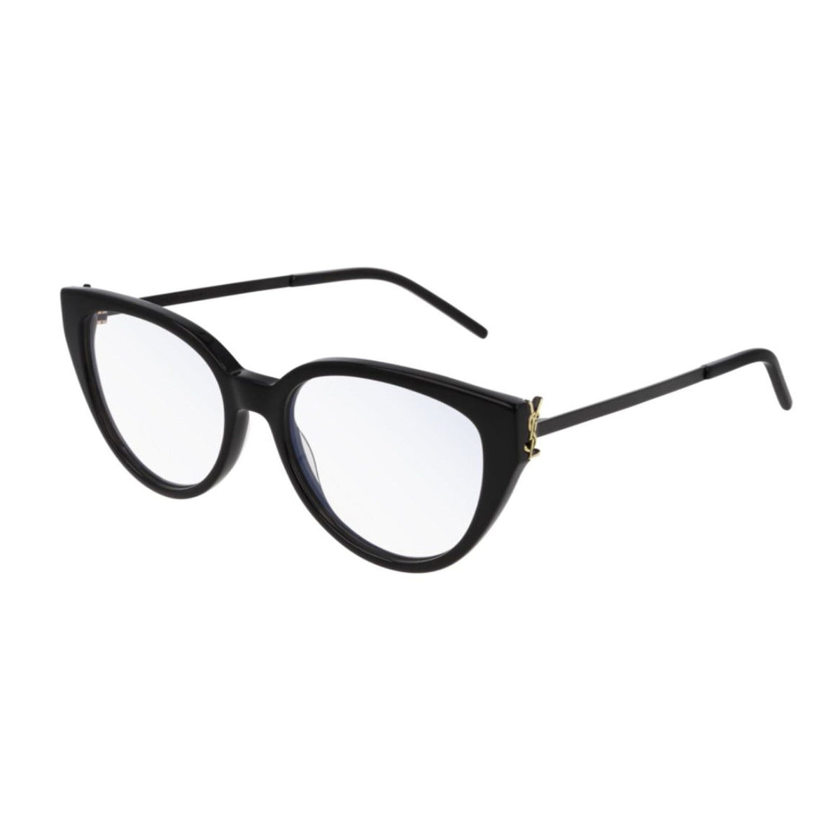 Saint Laurent Women's Sunglasses Fall Winter 2019 Black Transparent Demo Lens Demo Lens Shiny SL M48_A 002