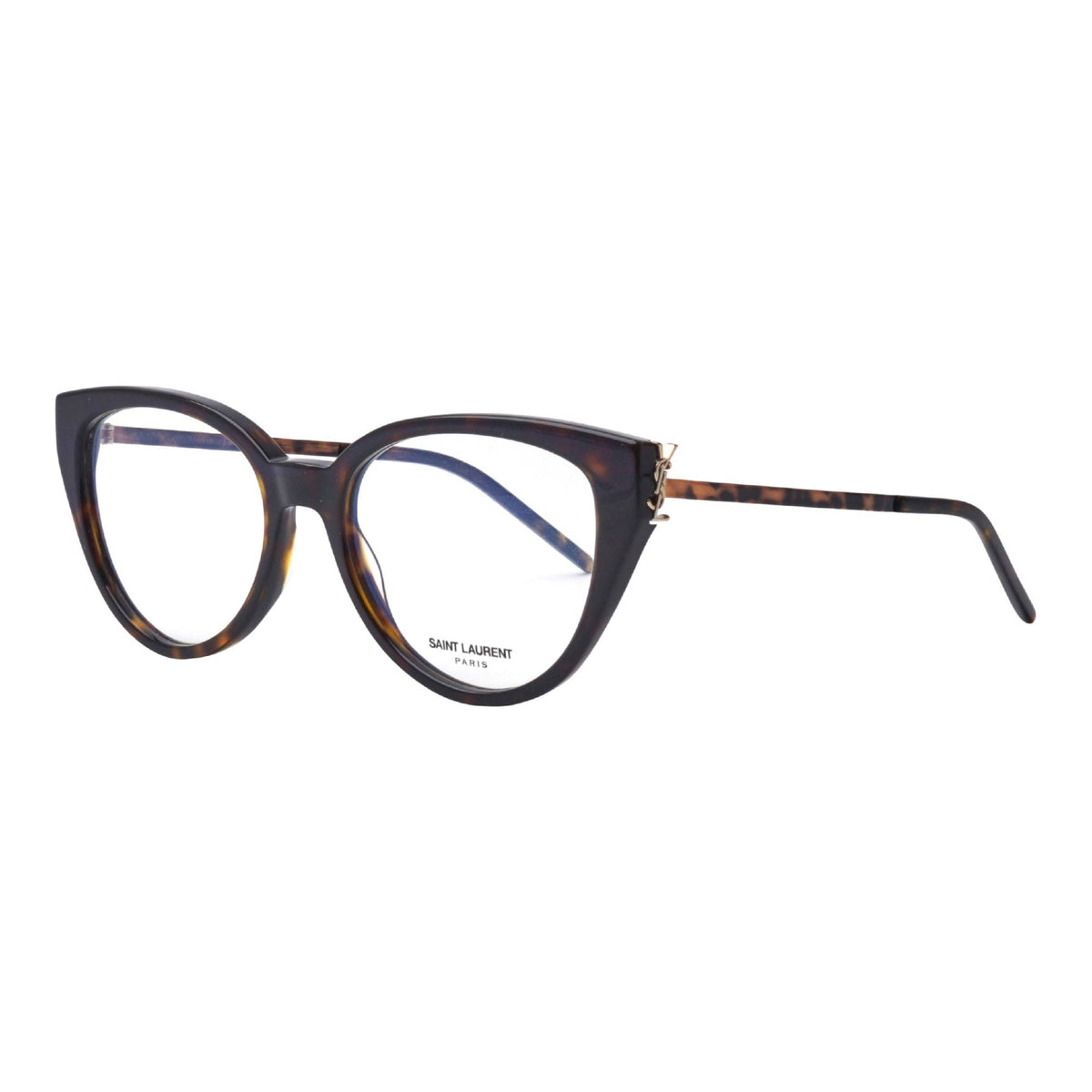 Saint Laurent Women's Sunglasses Fall Winter 2019 Havana Transparent Demo Lens Demo Lens Shiny SL M48_A 004