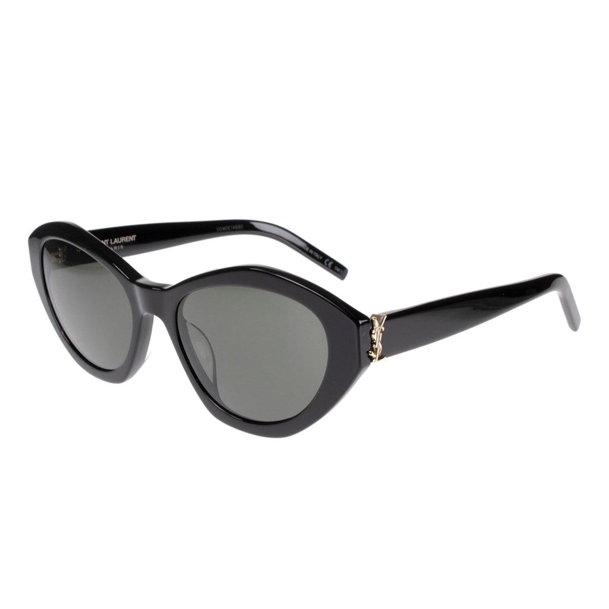 Saint Laurent Women's Sunglasses Spring Summer 2020 Black Grey Nylon Nylon Shiny SL M60 006