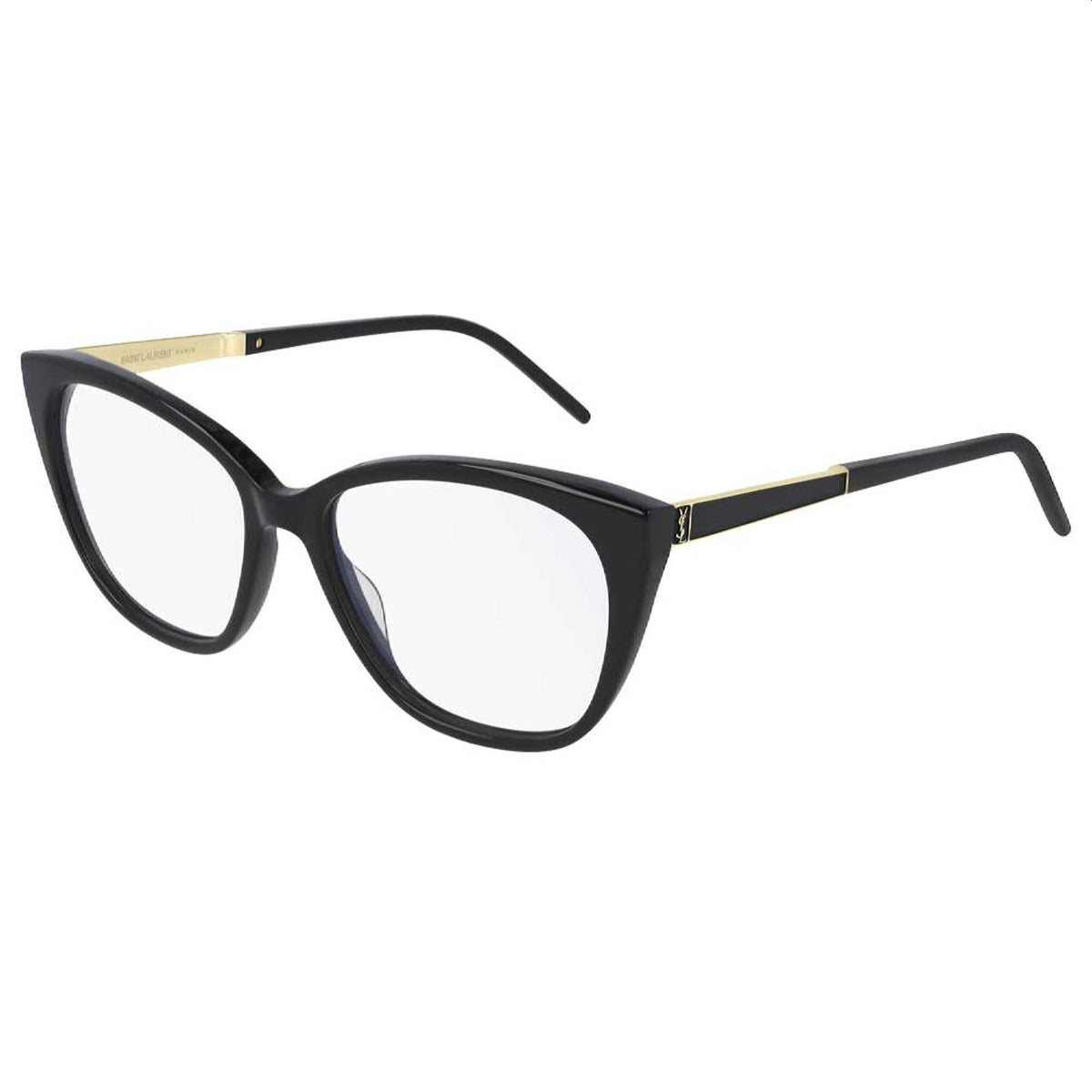 Saint Laurent Women's Sunglasses Fall Winter 2020 Black Transparent Demo Lens Demo Lens Brown SL M72 002