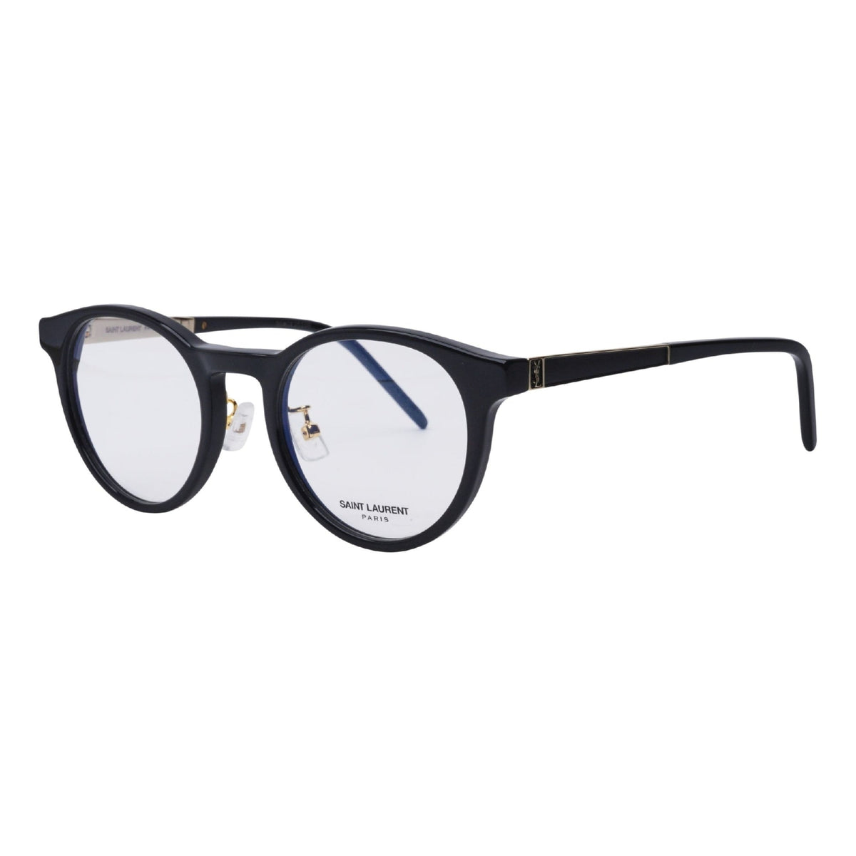 Saint Laurent Unisex Sunglasses Fall Winter 2020 Black Transparent Demo Lens Demo Lens Shiny SL M73J 002