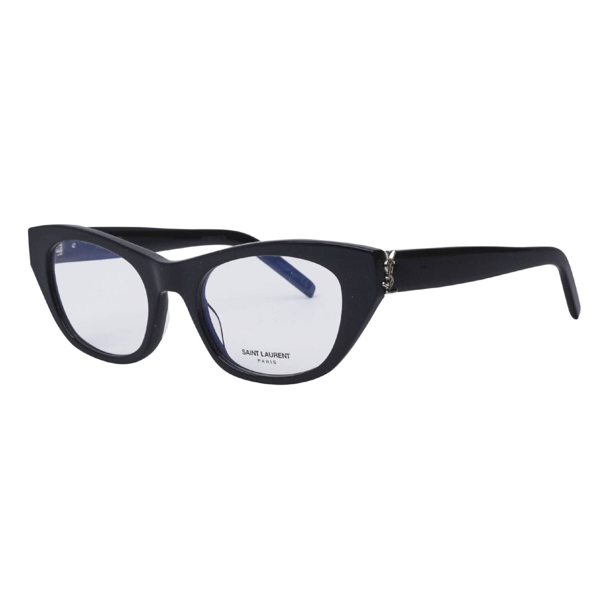 Saint Laurent Women's Sunglasses Spring Summer 2021 Black Transparent Demo Lens Demo Lens Shiny SL M80 001