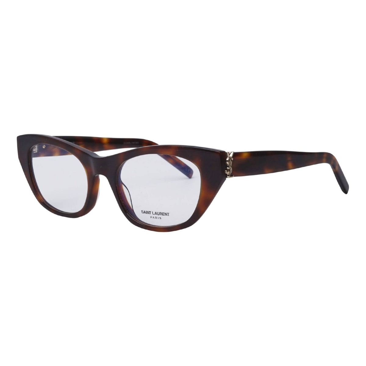 Saint Laurent Women's Sunglasses Spring Summer 2021 Havana Transparent Demo Lens Demo Lens Shiny SL M80 002
