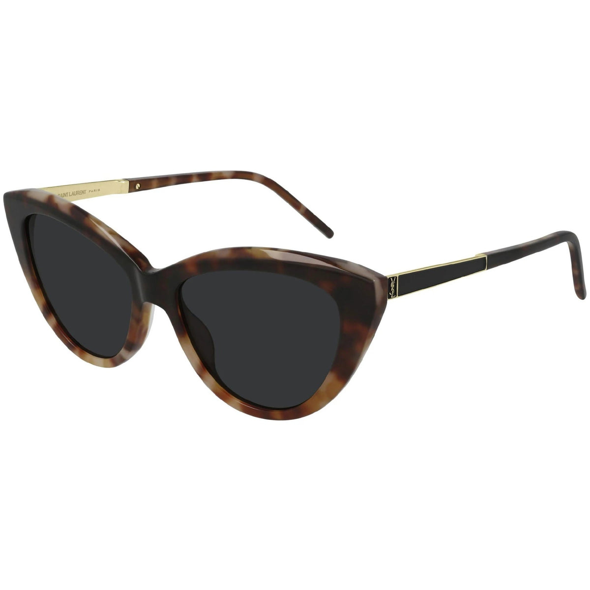 Saint Laurent Women's Sunglasses Spring Summer 2021 Havana Black Nylon Nylon Brown SL M81 004