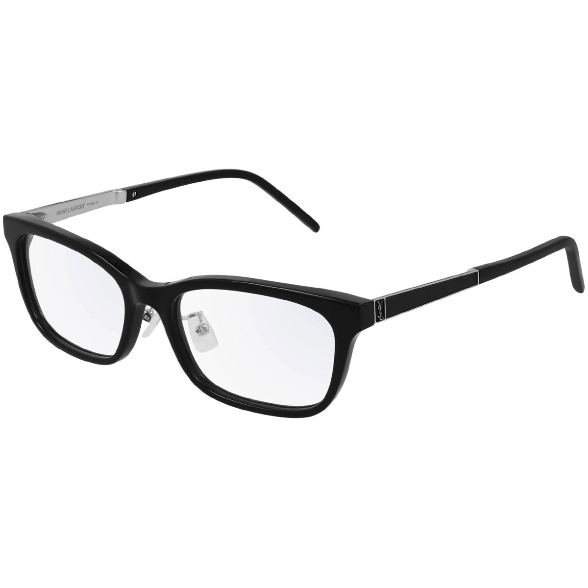 Saint Laurent Women's Sunglasses Spring Summer 2021 Black Transparent Demo Lens Demo Lens Shiny SL M84J 001