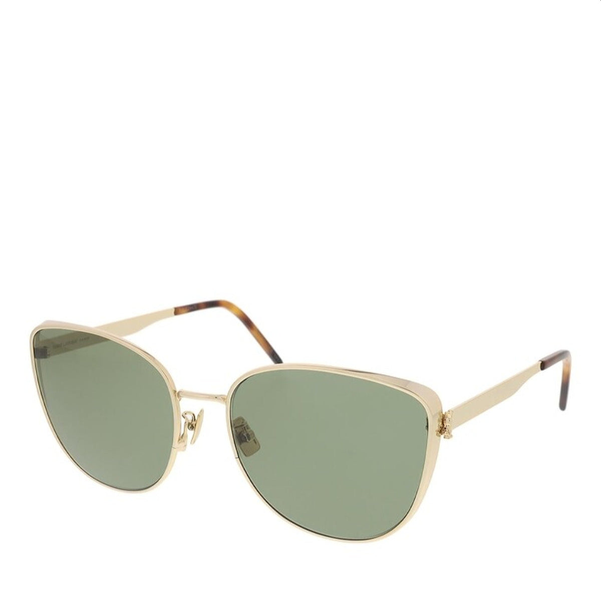 Saint Laurent Women's Sunglasses Fall Winter 2021 Gold Green Nylon Nylon Light SL M89 003