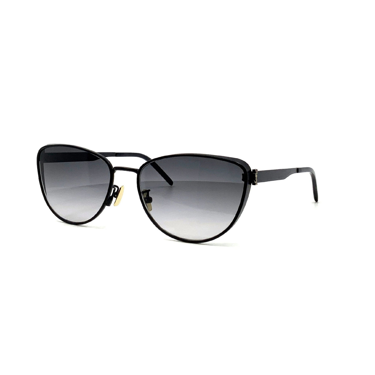 Saint Laurent Women's Sunglasses Fall Winter 2021 Black Grey Nylon Nylon Matte SL M90 002