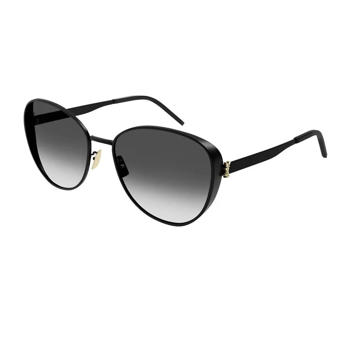 Saint Laurent Women's Sunglasses Fall Winter 2021 Black Grey Nylon Nylon Matte SL M91 002
