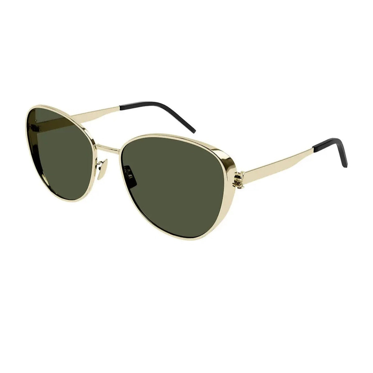 Saint Laurent Women's Sunglasses Fall Winter 2021 Gold Green Nylon Nylon Light SL M91 003