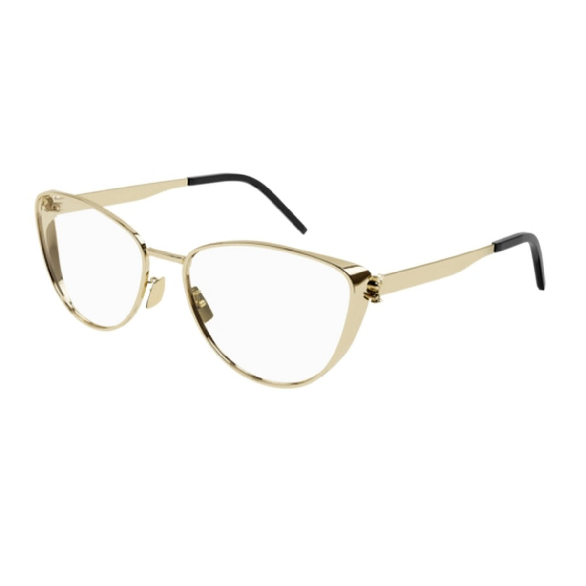 Saint Laurent Women's Sunglasses Fall Winter 2021 Gold Transparent Demo Lens Demo Lens Light SL M92 004