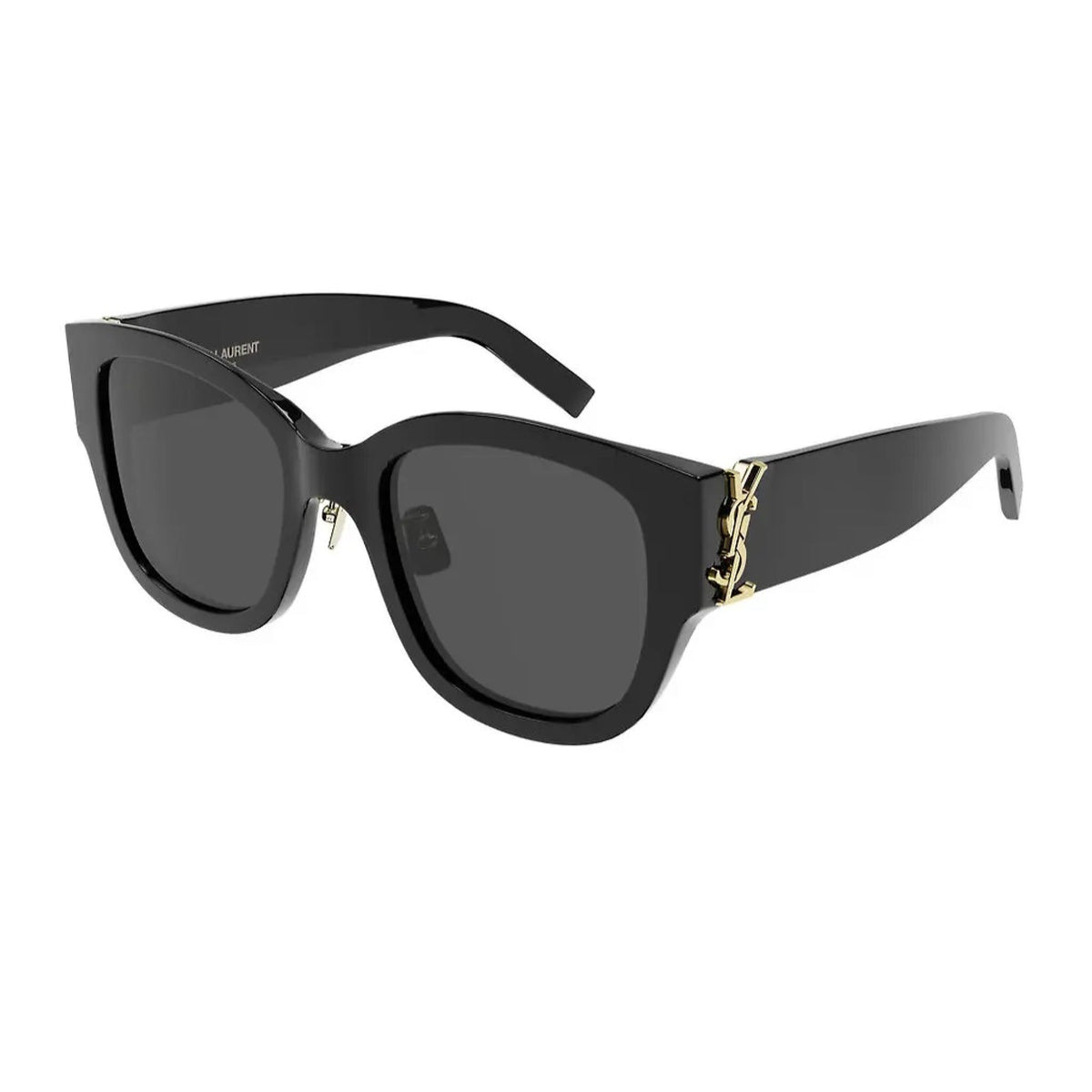 Saint Laurent Women's Sunglasses Fall Winter 2021 Black Grey Nylon Nylon Shiny SL M95K 001