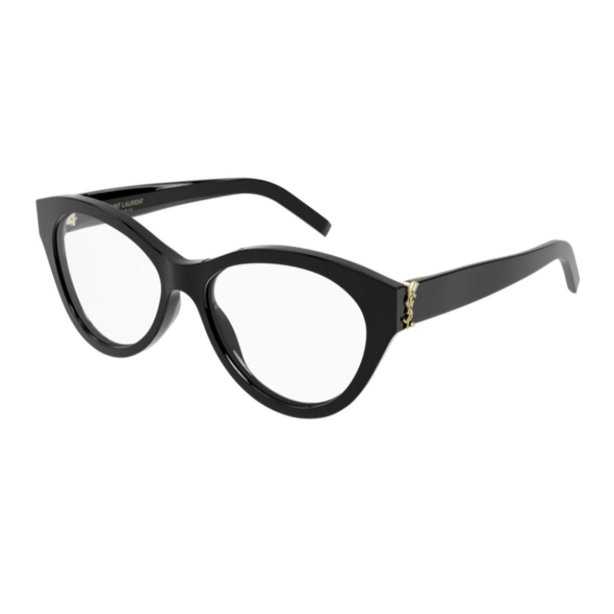 Saint Laurent Women's Sunglasses Fall Winter 2021 Black Transparent Demo Lens Demo Lens Shiny SL M96 001