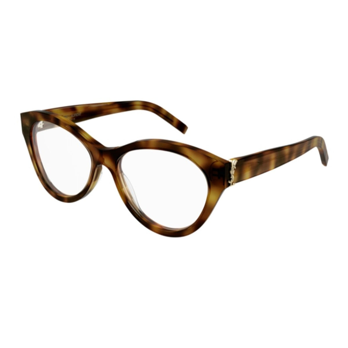 Saint Laurent Women's Sunglasses Fall Winter 2021 Havana Transparent Demo Lens Demo Lens Shiny SL M96 003