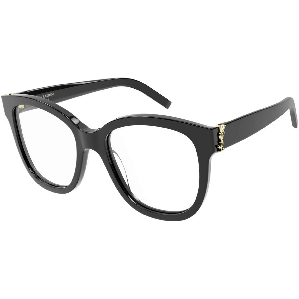 Saint Laurent Women's Sunglasses Fall Winter 2021 Black Transparent Demo Lens Demo Lens Shiny SL M97 001