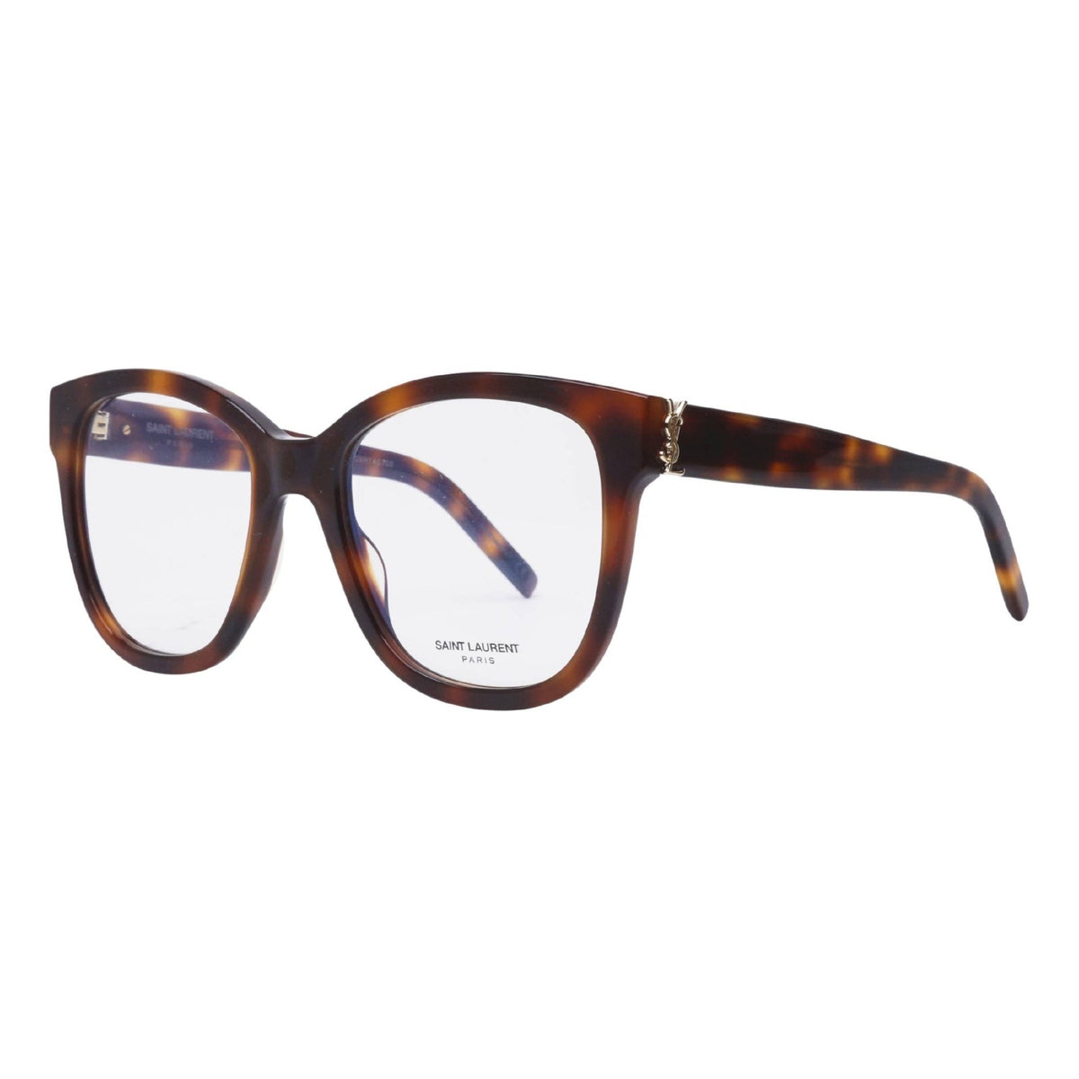Saint Laurent Women's Sunglasses Fall Winter 2021 Havana Transparent Demo Lens Demo Lens Shiny SL M97 003