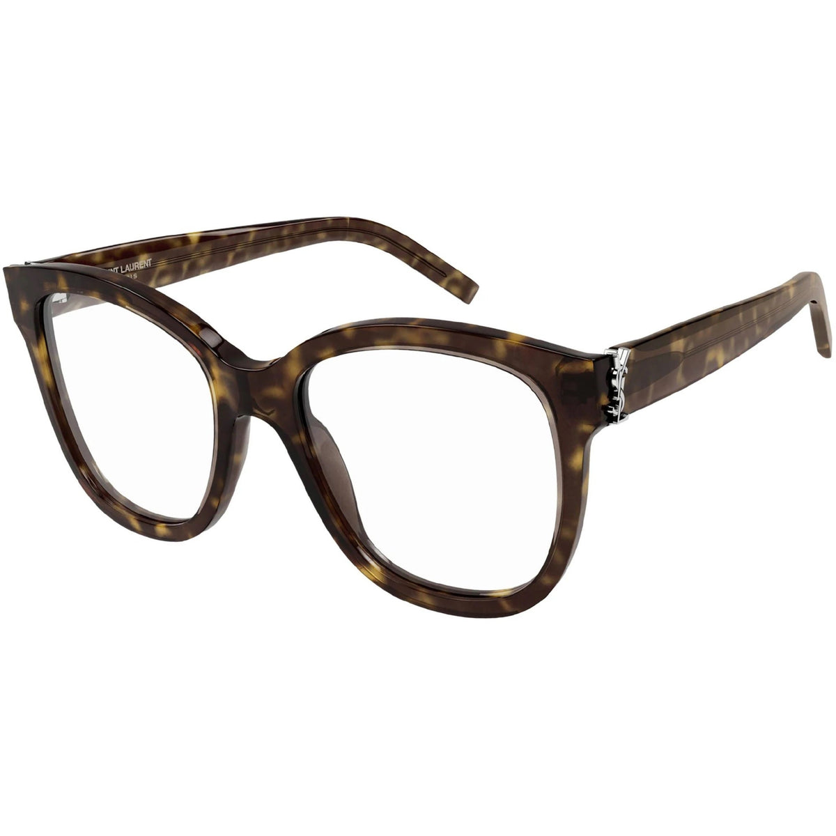 Saint Laurent Women's Sunglasses Fall Winter 2021 Havana Transparent Demo Lens Demo Lens Dark SL M97 004