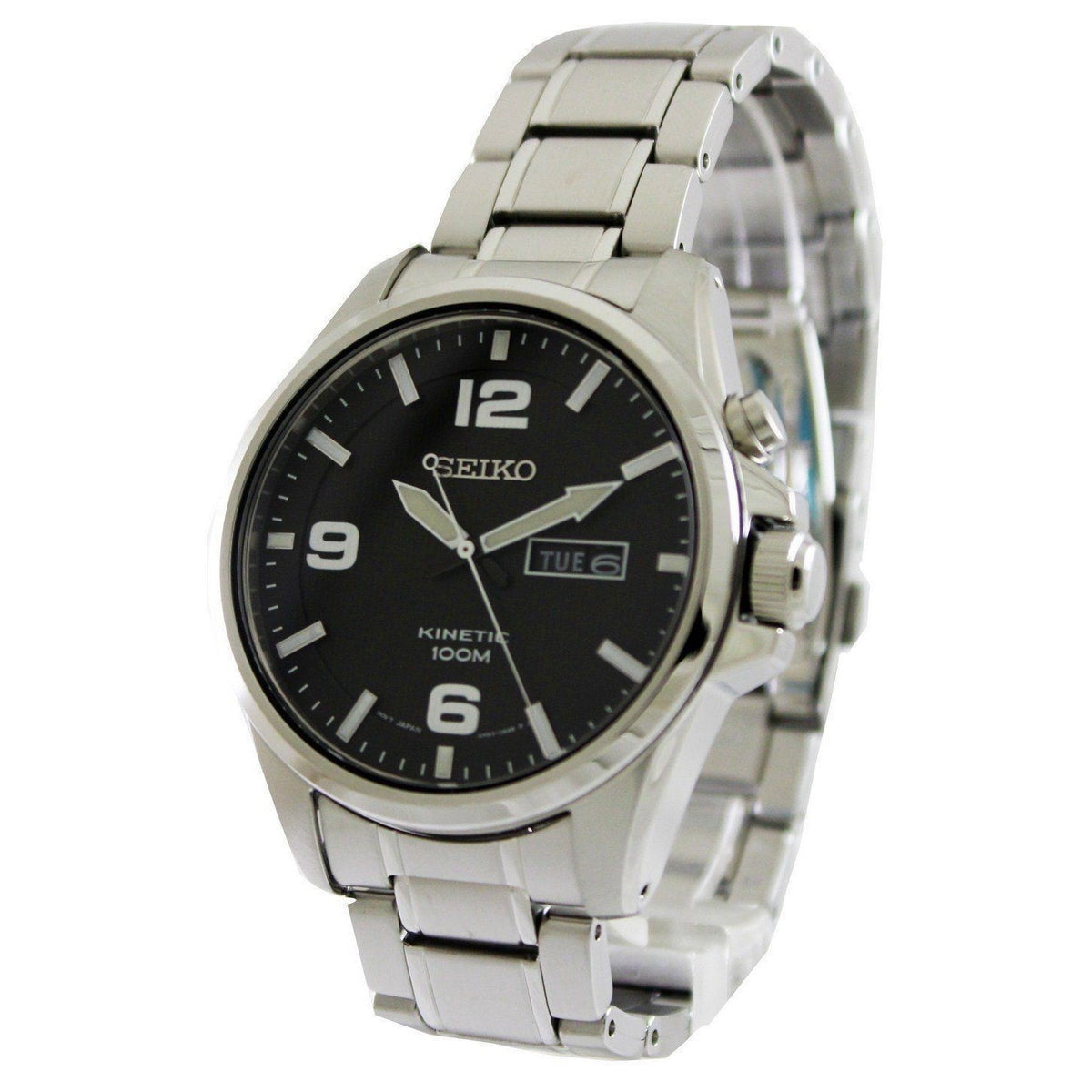 Seiko Men's SMY137 Kinetic Sports Stainless Steel Watch