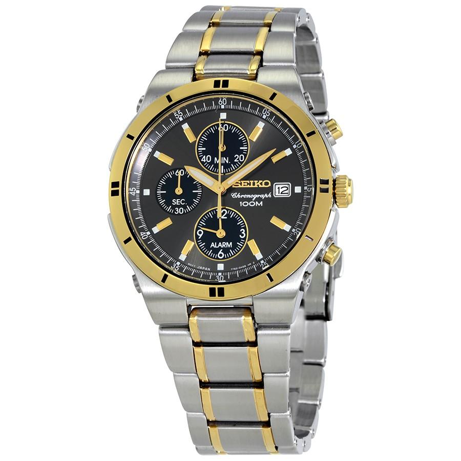 Seiko Men&#39;s SNA696 Chronograph Two-Tone Stainless Steel Watch