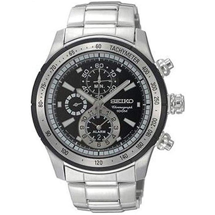 Seiko Men's SNAC89 Finder Chronograph Stainless Steel Watch