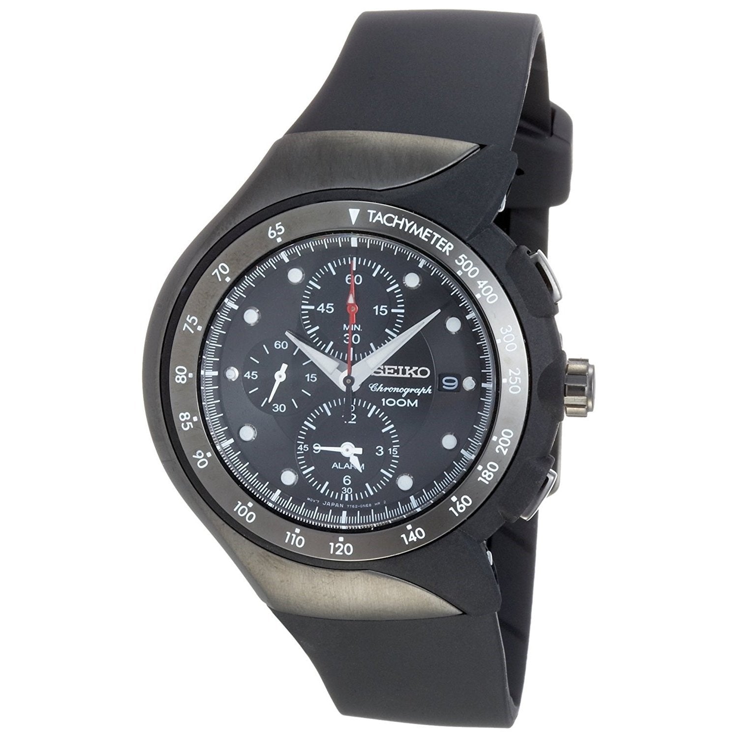 Seiko Men s SNAD45P2 Streamline Chronograph Black Rubber Watch