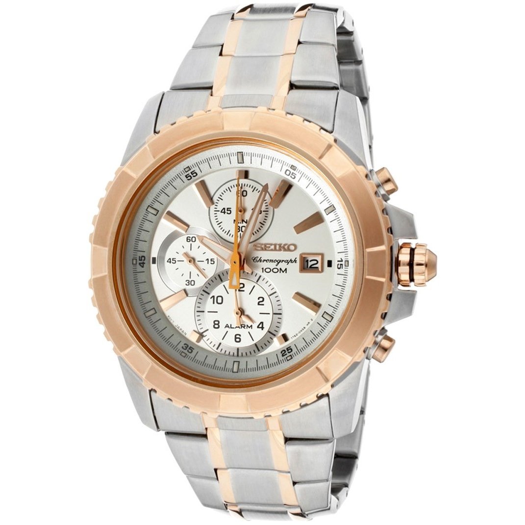 Seiko Men&#39;s SNAE08 Lord Chronograph Two-Tone Stainless Steel Watch