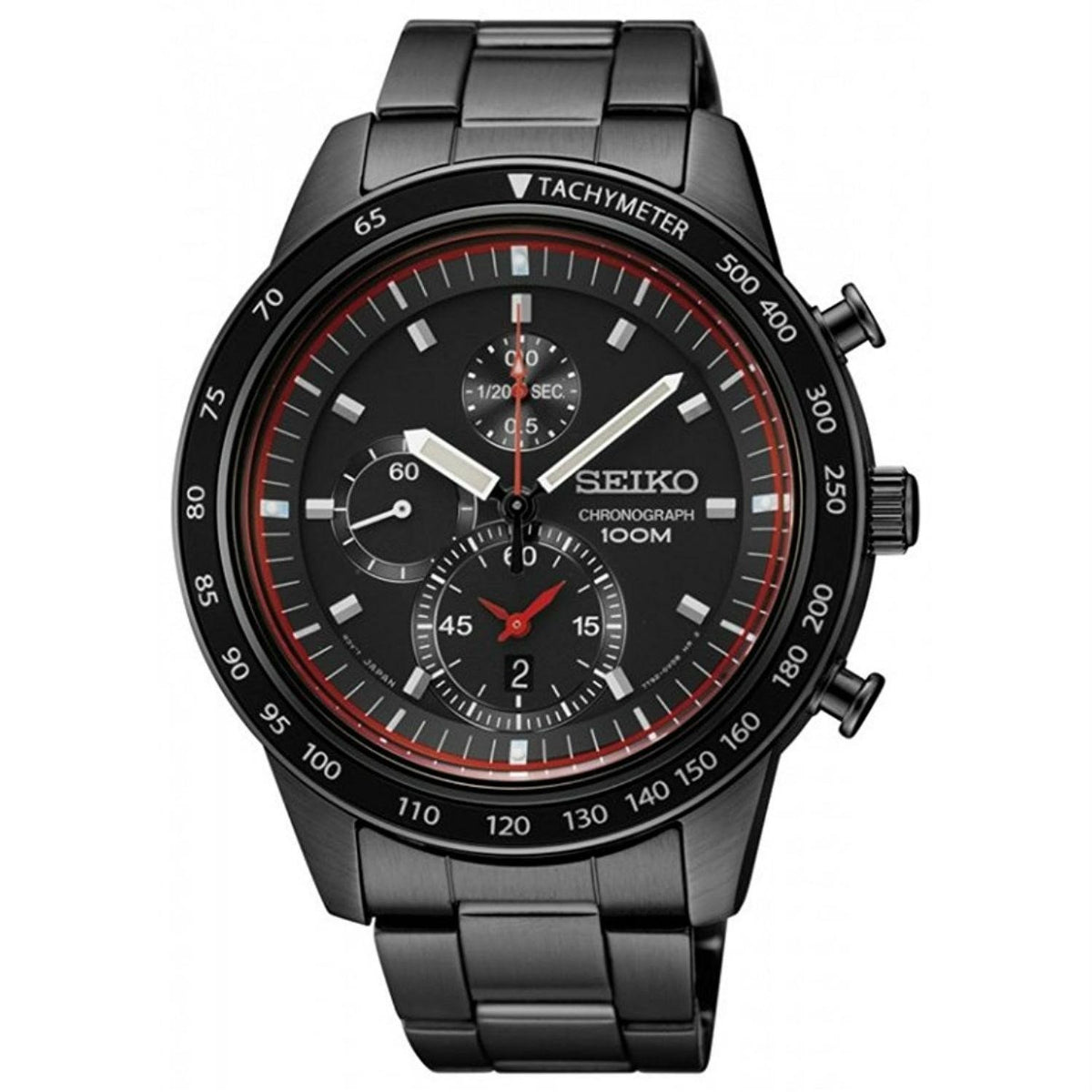 Seiko Men's SNDD89 Chronograph Chronograph Black Stainless Steel Watch