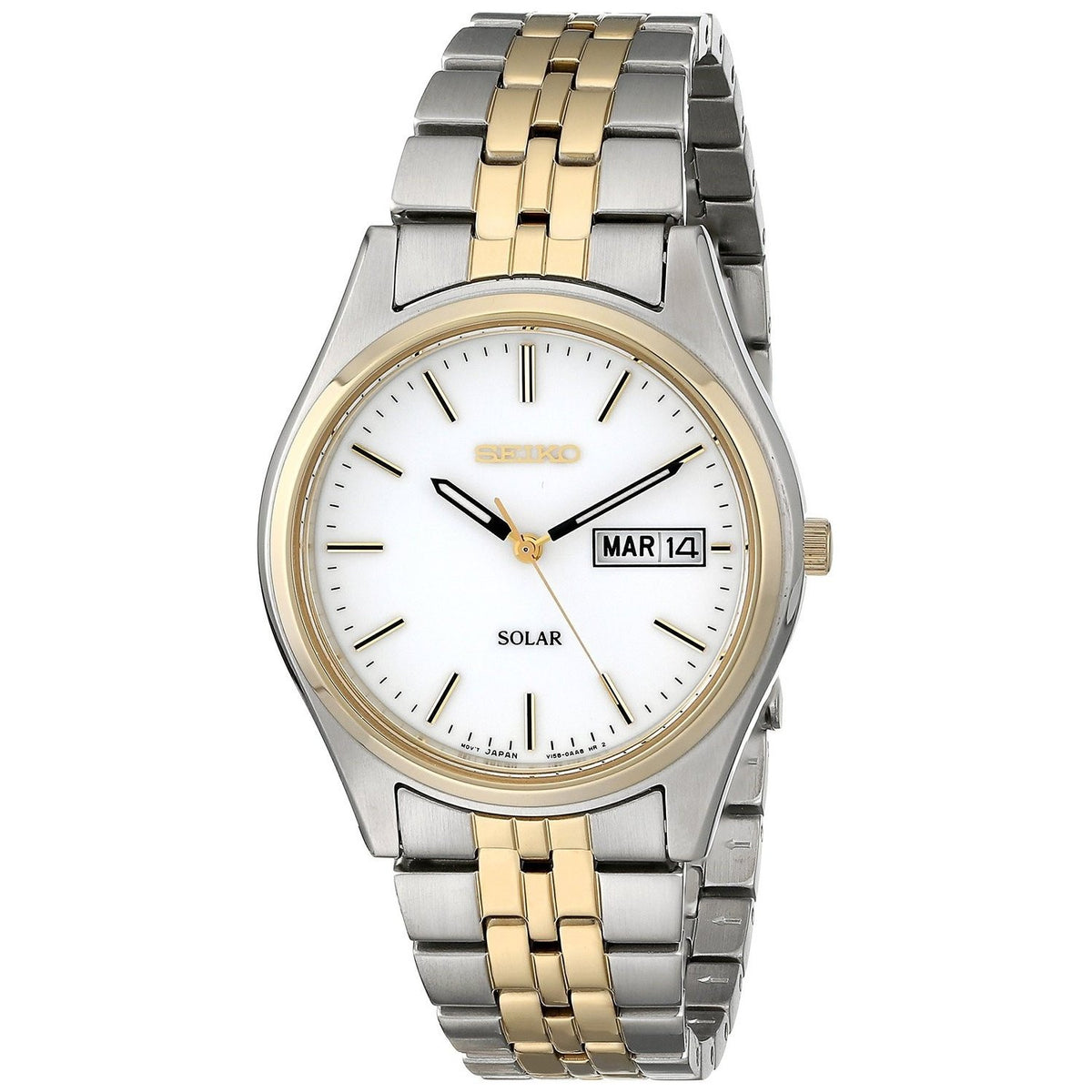 Seiko Men's SNE032 Solar Two-Tone Stainless Steel Watch