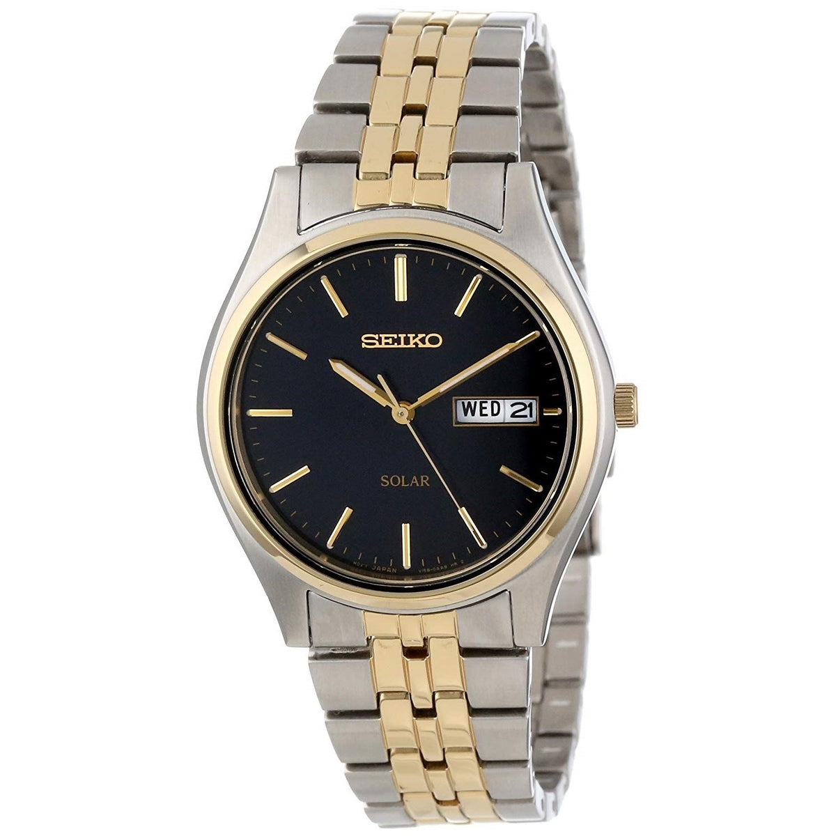 Seiko Men's SNE034 Solar Two-Tone Stainless Steel Watch