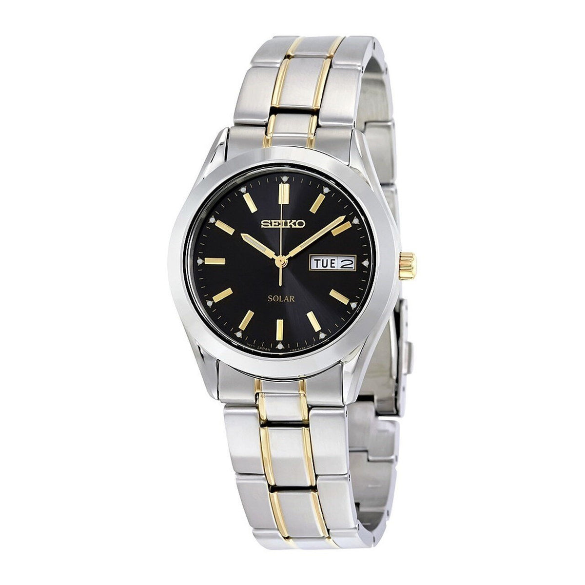 Seiko Men&#39;s SNE047 Solar Two-Tone Stainless Steel Watch