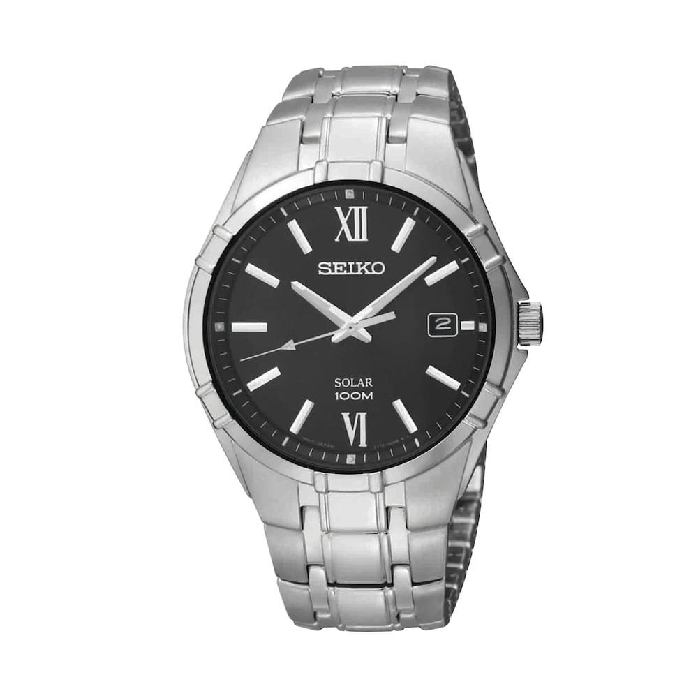 Seiko Men&#39;s SNE215 Solar Stainless Steel Watch