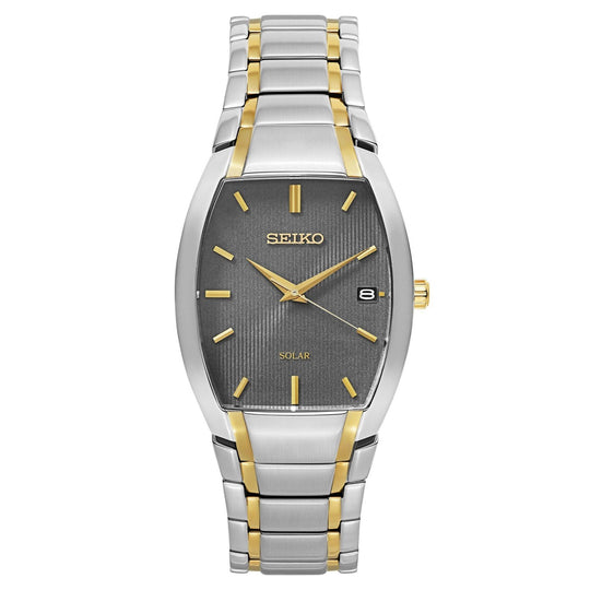 Seiko Men's SNE334 Solar Two-Tone Stainless Steel Watch