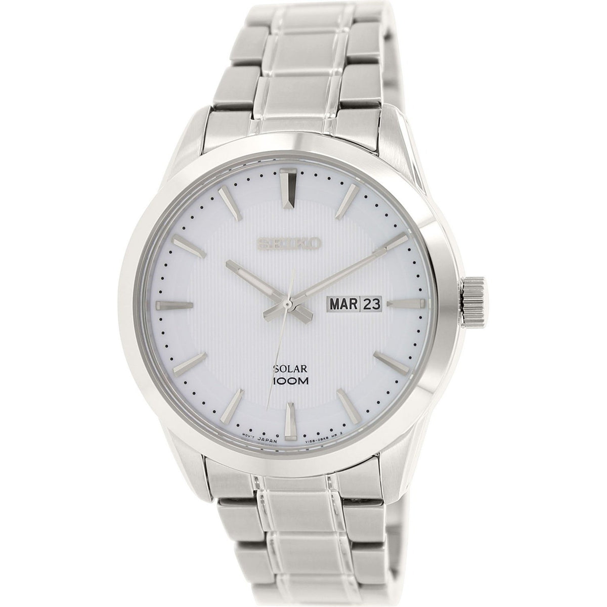 Seiko Men&#39;s SNE359 Solar Stainless Steel Watch